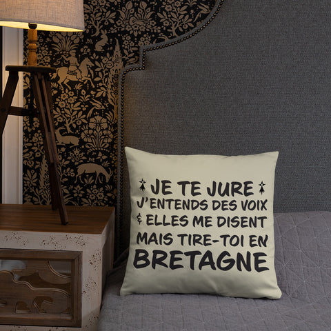 Tire toi en Bretagne - Coussin Bretagne décoratif - Ici & Là - T-shirts & Souvenirs de chez toi