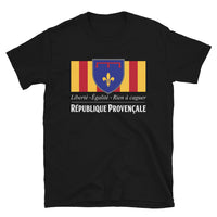 Thumbnail for T-shirt Provence noir - Drapeau ancien et moderne