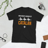 Thumbnail for T-shirt Catalan marine dos - Mon groupe sanguin Catalan plus