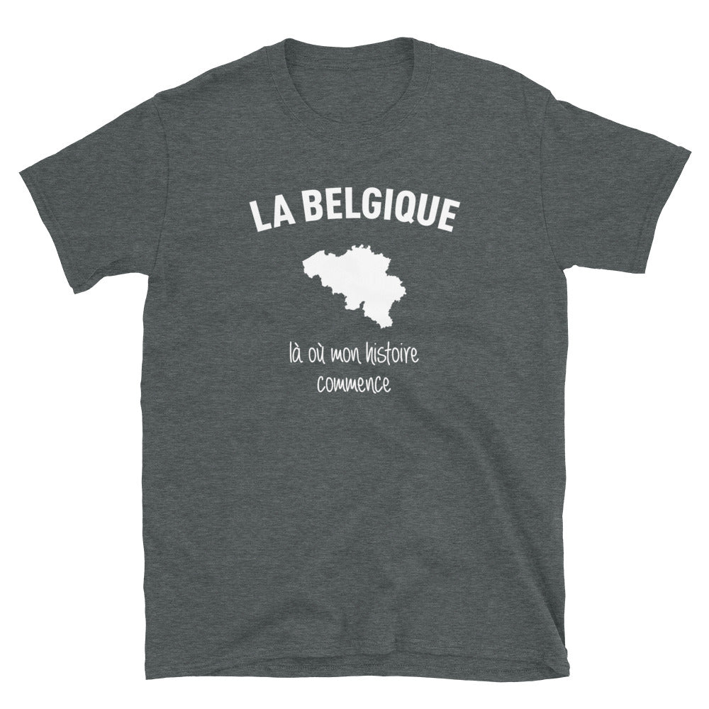 Belgique là où mon histoire commence - T-shirt Standard - Ici & Là - T-shirts & Souvenirs de chez toi