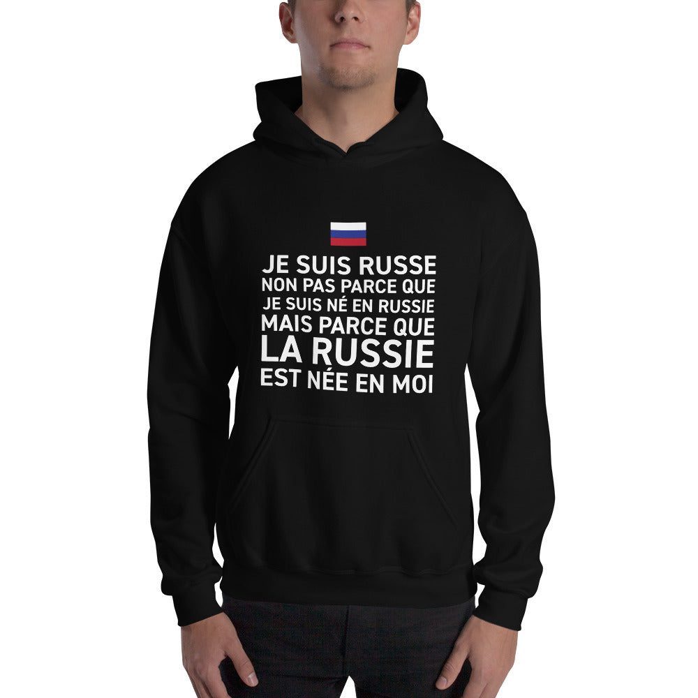 Sweatshirt Russie gris foncé chiné - La Russie est née en moi