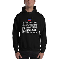 Thumbnail for Sweatshirt Russie gris foncé chiné - La Russie est née en moi