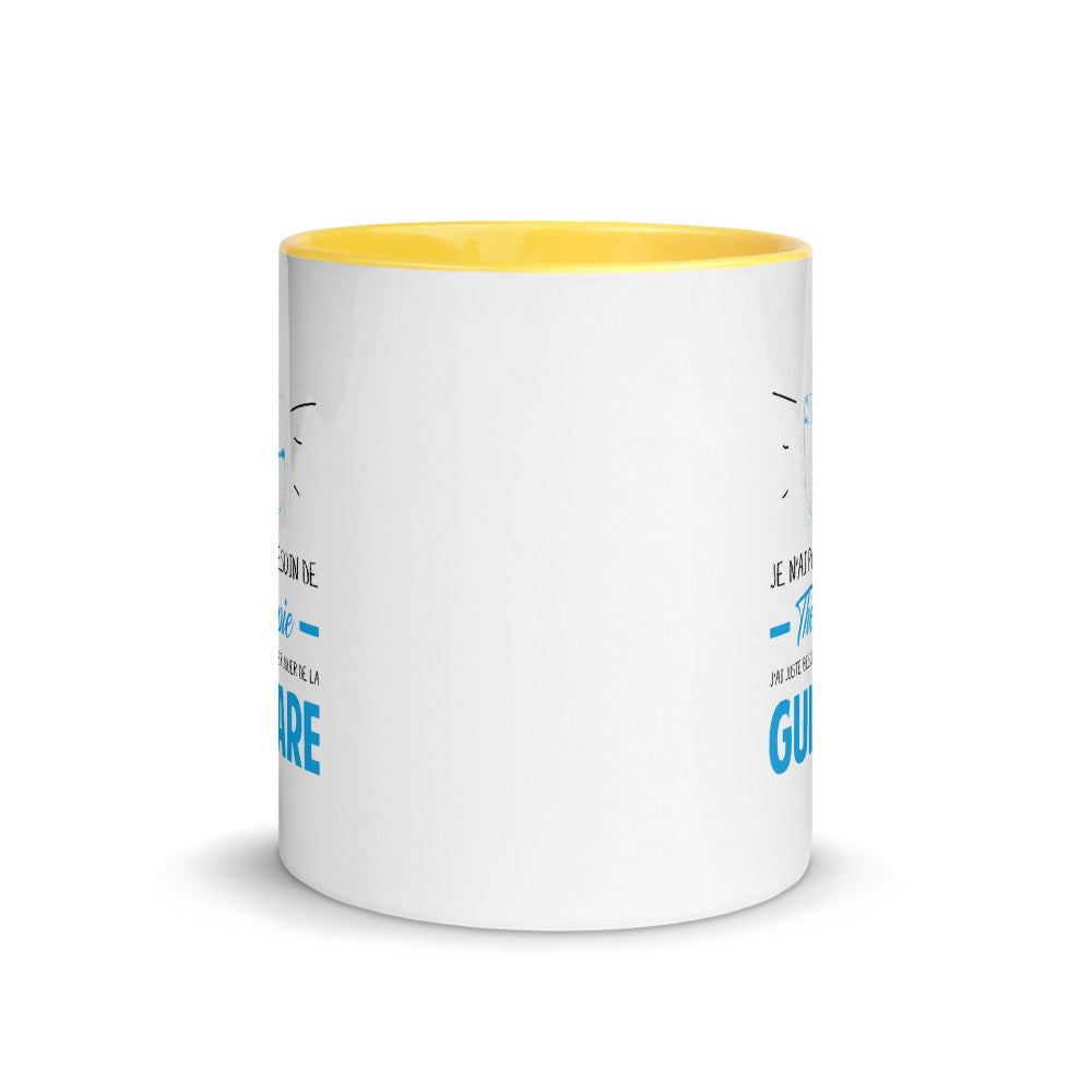 Mug ou tasse pour les guitaristes - à Intérieur Coloré je n'ai pas besoin de thérapie - Ici & Là - T-shirts & Souvenirs de chez toi
