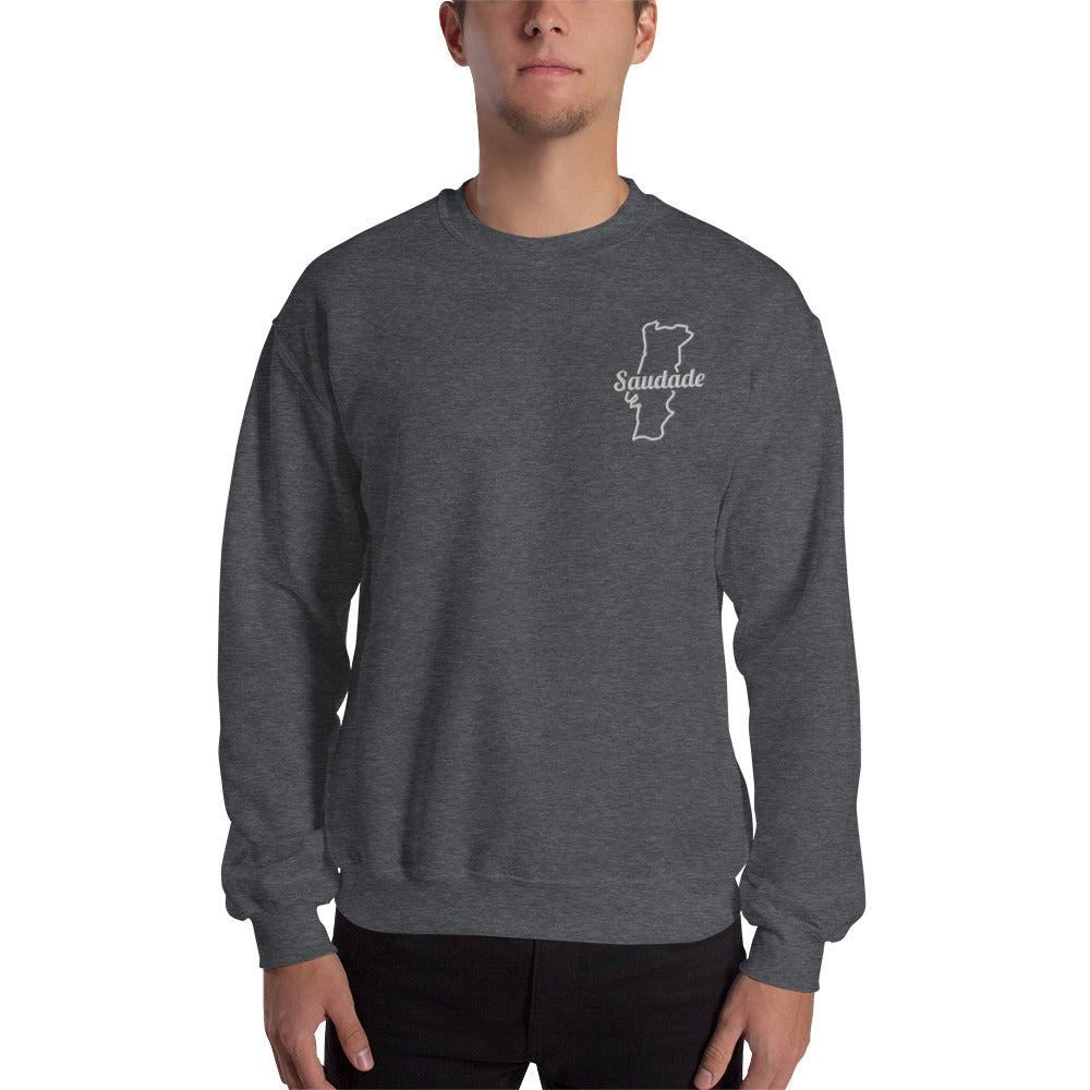 Sweatshirt Portugal noir dos - Nostalgie brodée avec carte