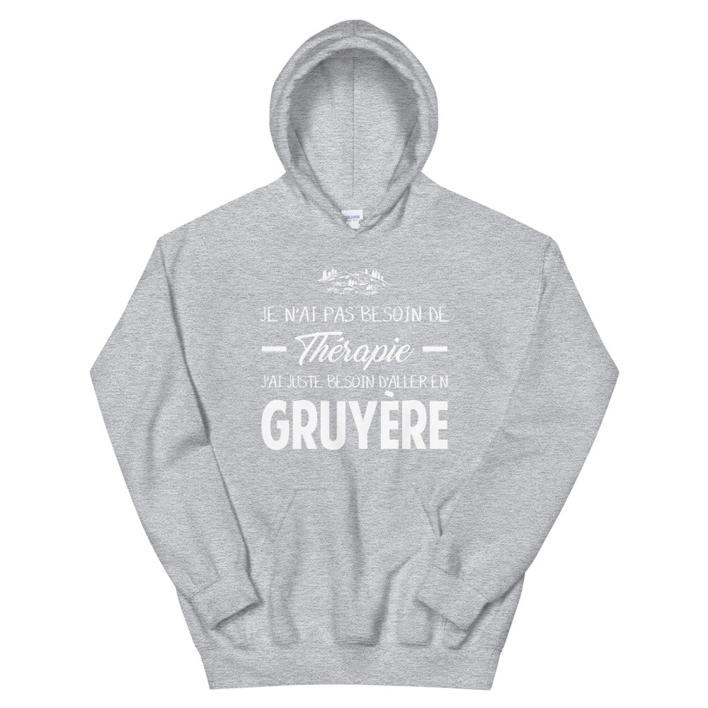 Sweatshirt Gruyère gris sport - Pas besoin de thérapie