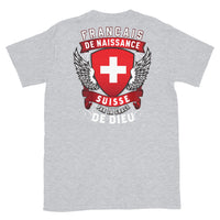 Thumbnail for T-shirt Suisse gris sportif - Français, Belge, Suisse, Canadien de naissance