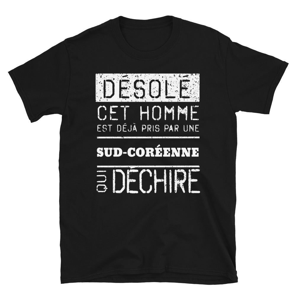 T-shirt Sud-Coréenne noir - Désolé ce mec est pris