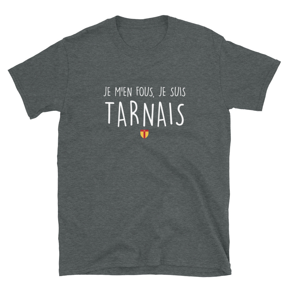 T-shirt Tarn gris foncé chiné - M'en fous je suis Tarnais