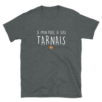 Thumbnail for T-shirt Tarn gris foncé chiné - M'en fous je suis Tarnais