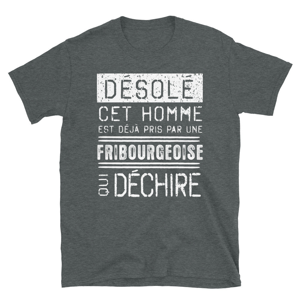 T-shirt Fribourgeoise gris foncé - Désolé ce mec est pris