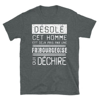 Thumbnail for T-shirt Fribourgeoise gris foncé - Désolé ce mec est pris