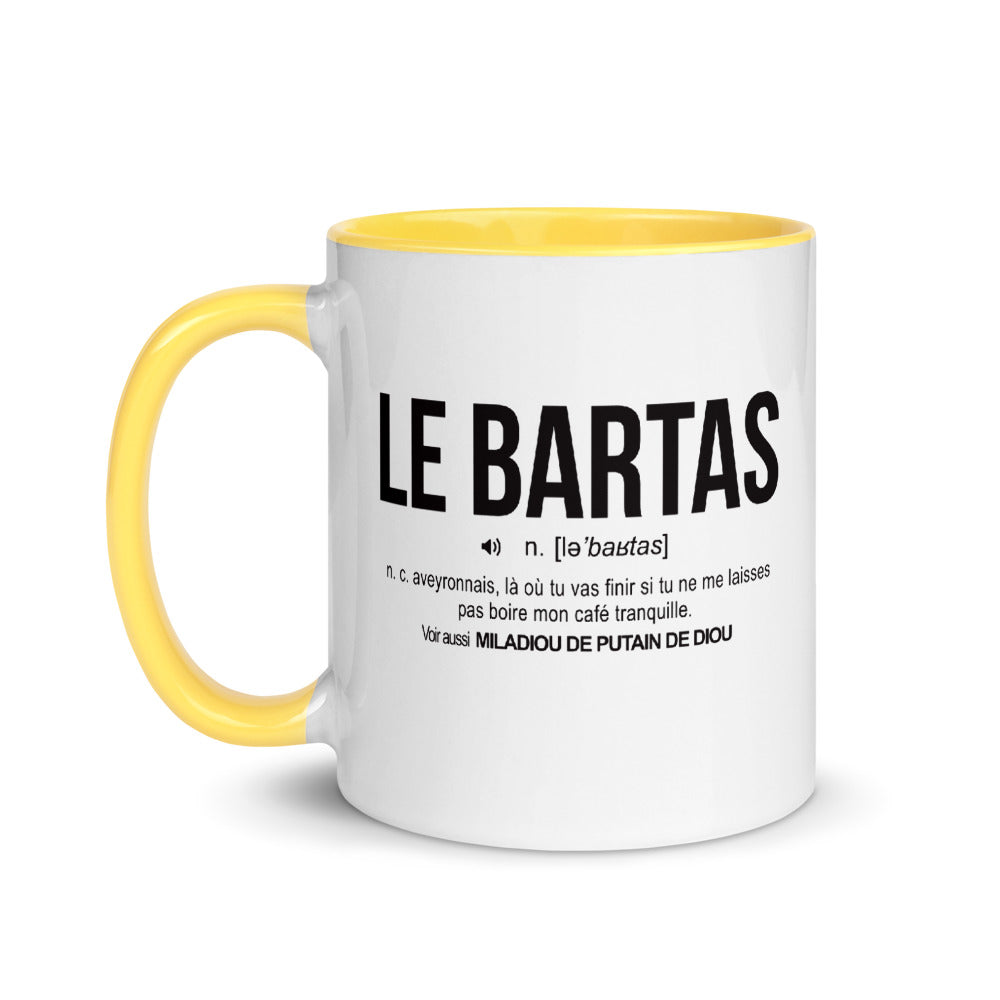 Définition drôle La Bartas pour le café des Aveyronnais le matin  - Mug Tasse Couleurs intérieures - Ici & Là - T-shirts & Souvenirs de chez toi