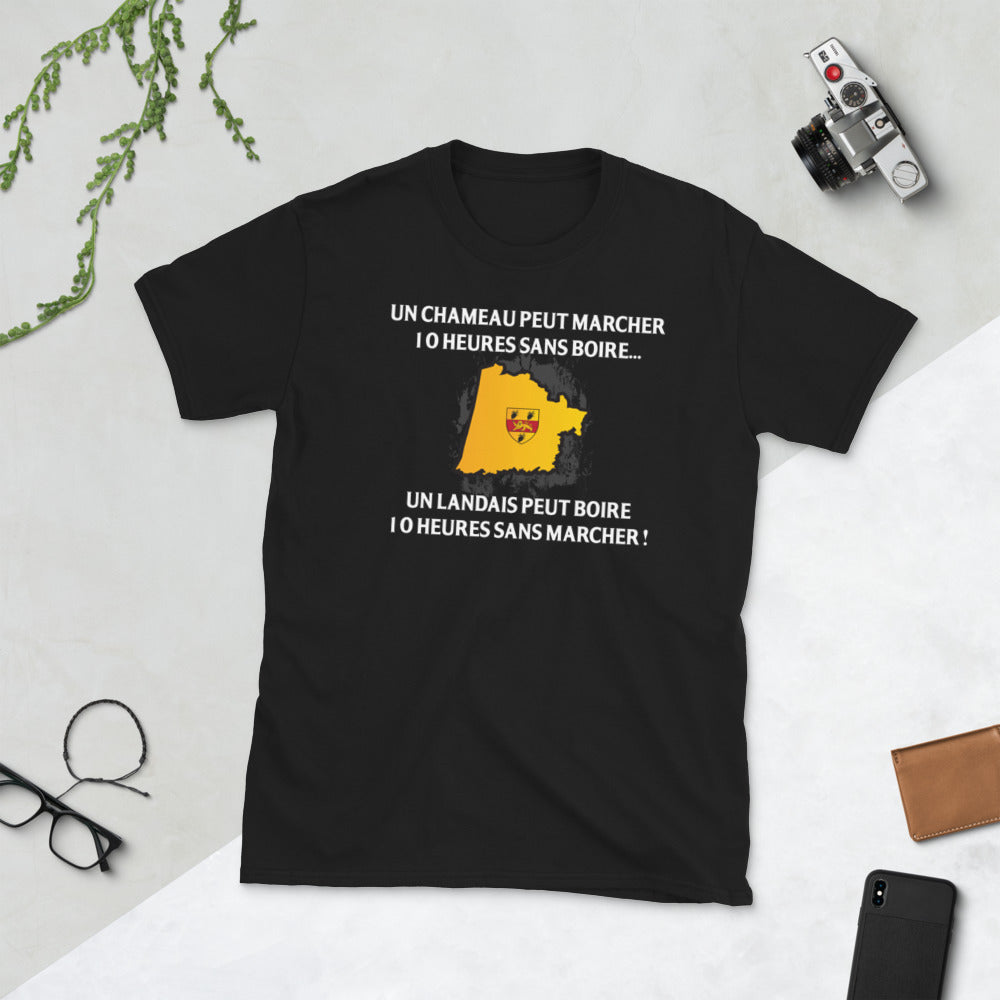 T-shirt Landais noir dos - 10 heures sans marcher