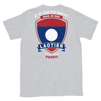 Thumbnail for T-shirt Laos bleu marine dos - Je ne suis pas parfait mais...