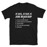 Thumbnail for T-shirt Italie noir - Je jure beaucoup