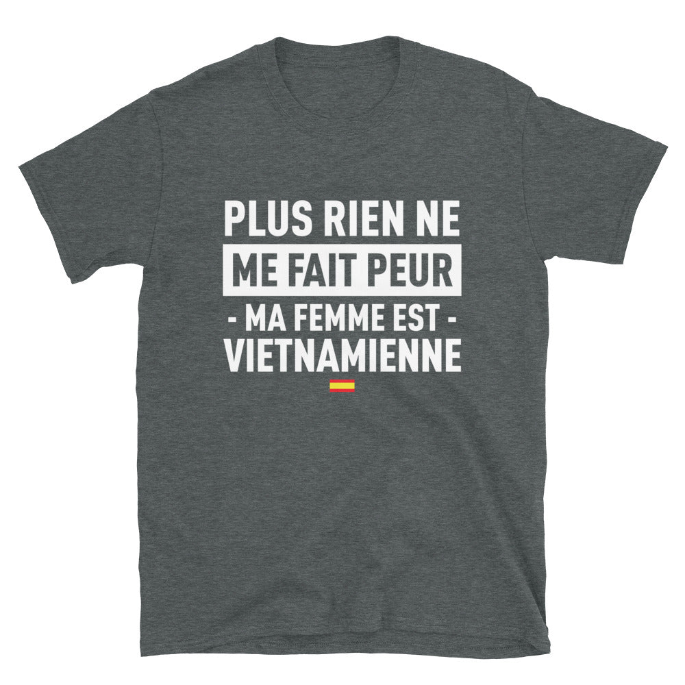 T-shirt Vietnam bleu marine - Plus rien ne me fait peur ma femme est