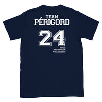 Thumbnail for T-shirt Périgord gris foncé chiné dos - Fierté locale avec humour