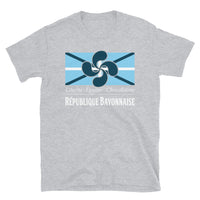 Thumbnail for T-shirt Bayonne gris sport face - Fierté locale et confort durable