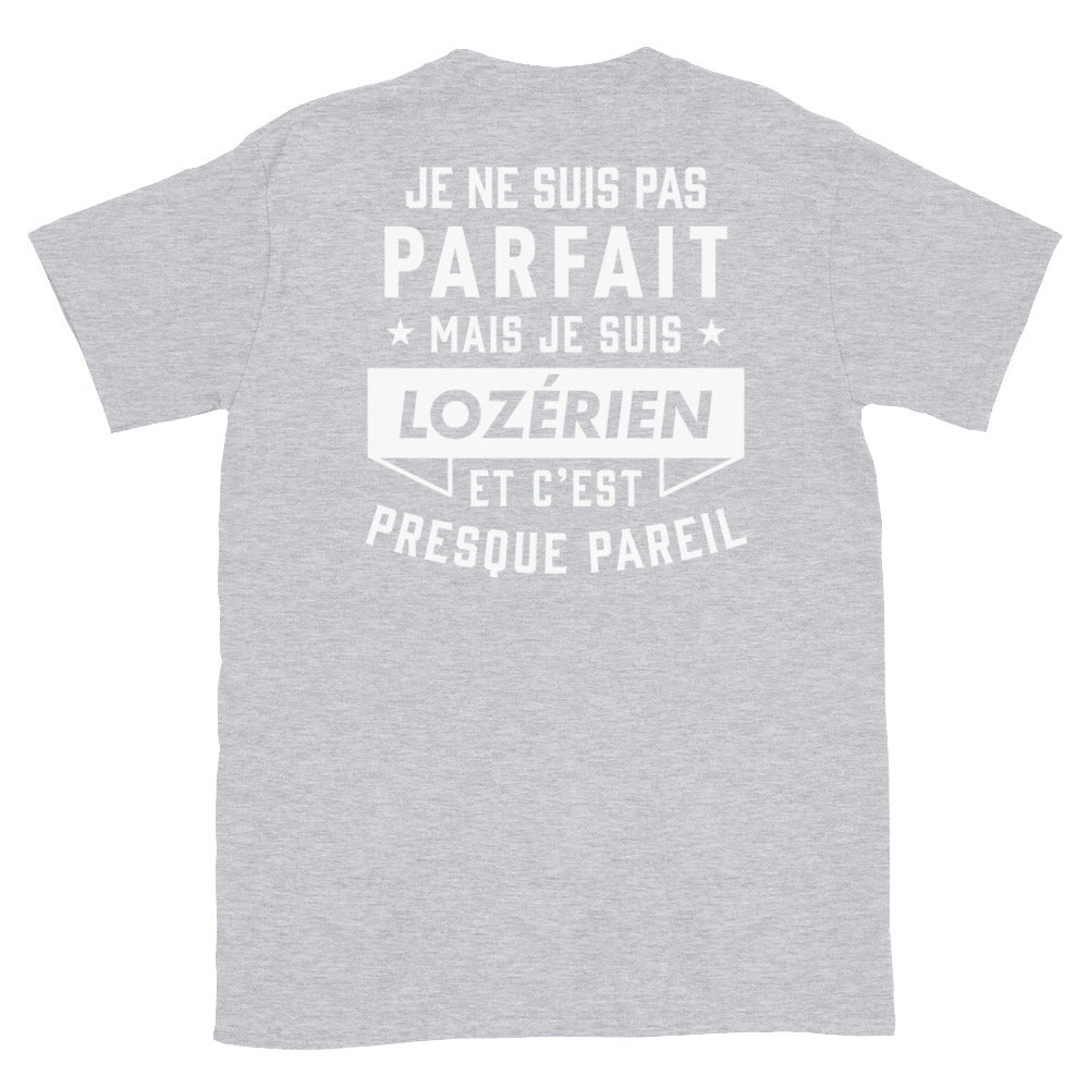 T-shirt Lozérien bleu marine dos - Je ne suis pas parfait mais