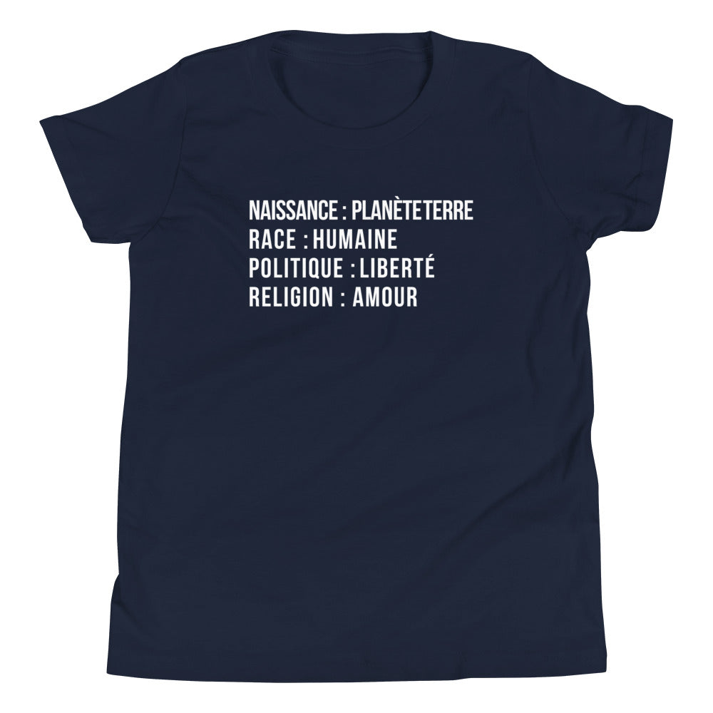 T-shirt enfant Terre bleu roi foncé - Liberté & Amour en douceur