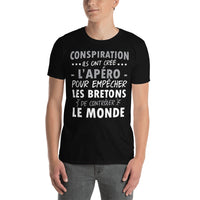 Thumbnail for Conspiration l'apéro a été créé pour empêcher les Bretons de contrôler le monde - T-shirt Standard - Ici & Là - T-shirts & Souvenirs de chez toi