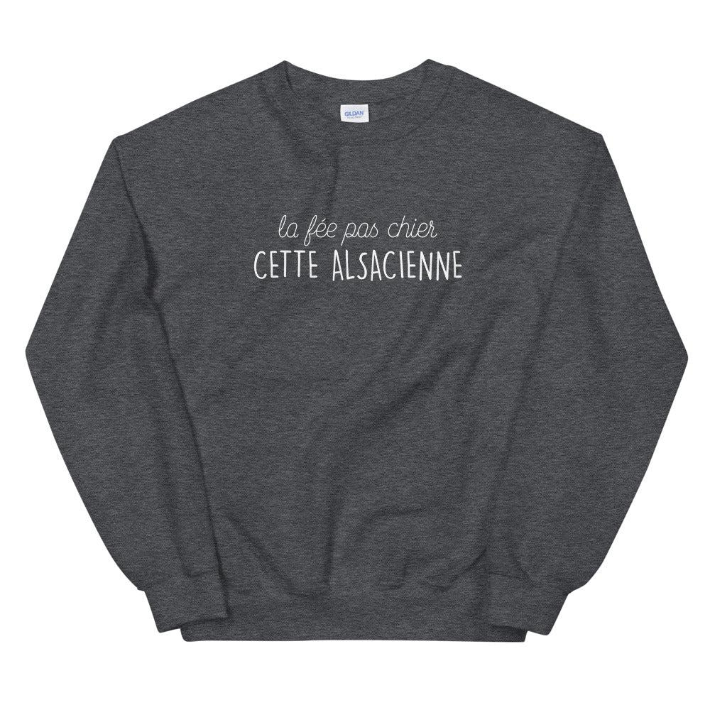 Sweatshirt Alsace noir - Fée pas chier cette Alsacienne