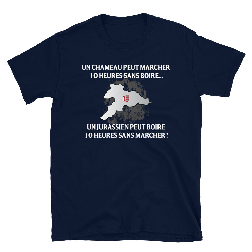 T-shirt Jurassien bleu marine dos - 10 heures sans marcher