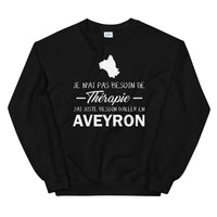 Thumbnail for Sweatshirt Aveyron noir - Pas besoin de thérapie