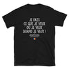 T-shirt Roumanie noir - Je fais ce que je veux mais ma femme est Roumaine