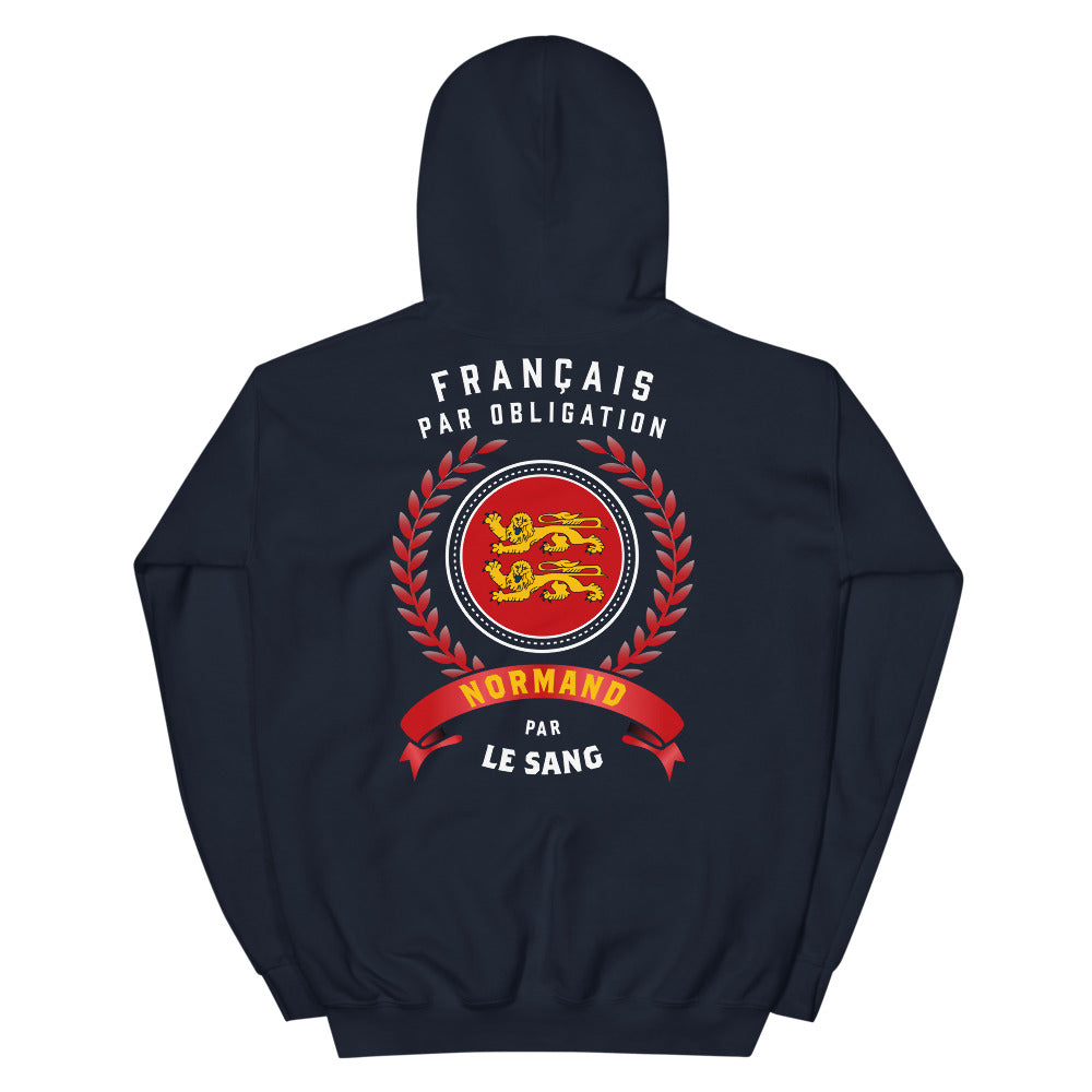 Sweatshirt Normand bleu marine - Français par obligation, normand par le sang