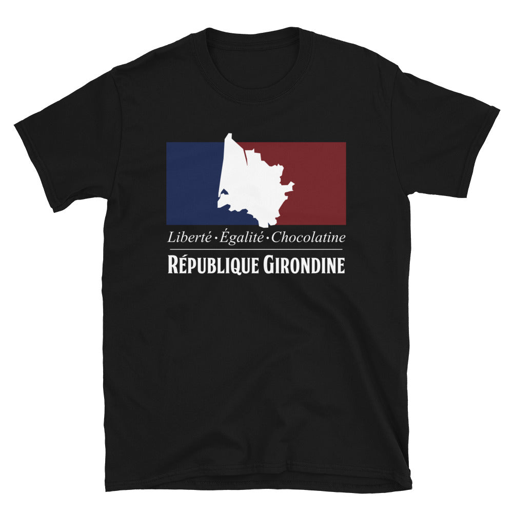 T-shirt République Girondine noir - Liberté, Égalité Chocolatine