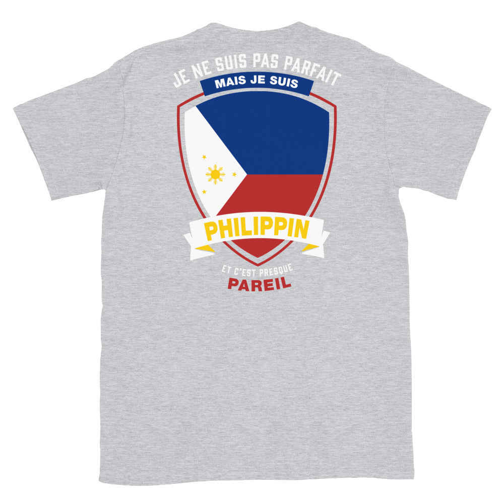 T-shirt Philippines bleu marine dos - Je ne suis pas parfait mais.