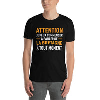 Thumbnail for T-shirt Bretagne noir dos - Je peux parler de la Bretagne à tout moment