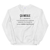 Sweatshirt franc-comtois noir - Ça meule - vue face