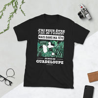 Thumbnail for T-shirt Guadeloupe noir - En tête sous le soleil des Antilles