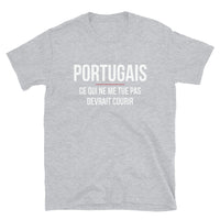 Thumbnail for T-shirt Portugal bleu marine dos - Ce qui ne me tue pas devrait courir