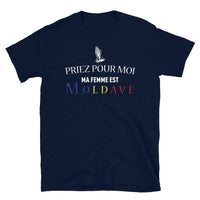 Thumbnail for T-shirt Moldavie gris sport - Priez pour moi ma femme est Moldave