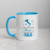 Thérapie Italie - Mug Couleur intérieure bleue - Ici & Là - T-shirts & Souvenirs de chez toi