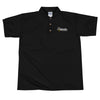 Polo Toulouse noir - Broderie croix occitane élégante