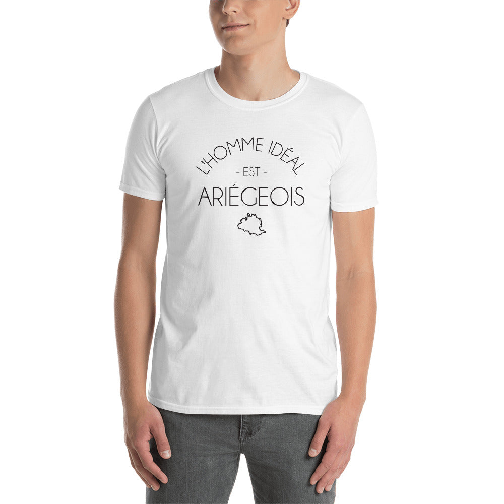 T-shirt Ariège gris sport - L'homme idéal est Ariégeois