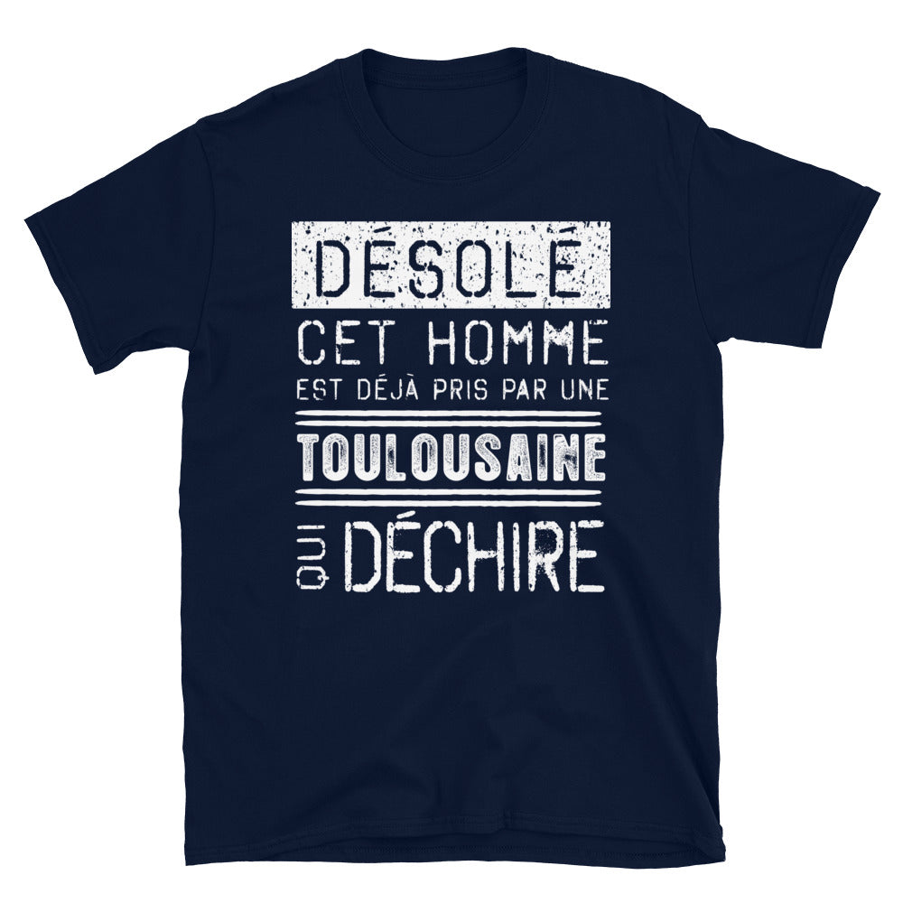 T-shirt Toulouse bleu marine dos - Fierté d'une toulousaine