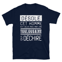 Thumbnail for T-shirt Toulouse bleu marine dos - Fierté d'une toulousaine