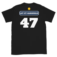 Thumbnail for T-shirt Lot-et-Garonnais gris foncé chiné - Pastis 47 avec humour local