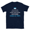 T-shirt Bayonne rugby noir - Je bois quand Bayonne marque