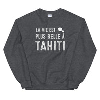 Thumbnail for Sweatshirt Tahiti noir - La vie est plus belle à Tahiti