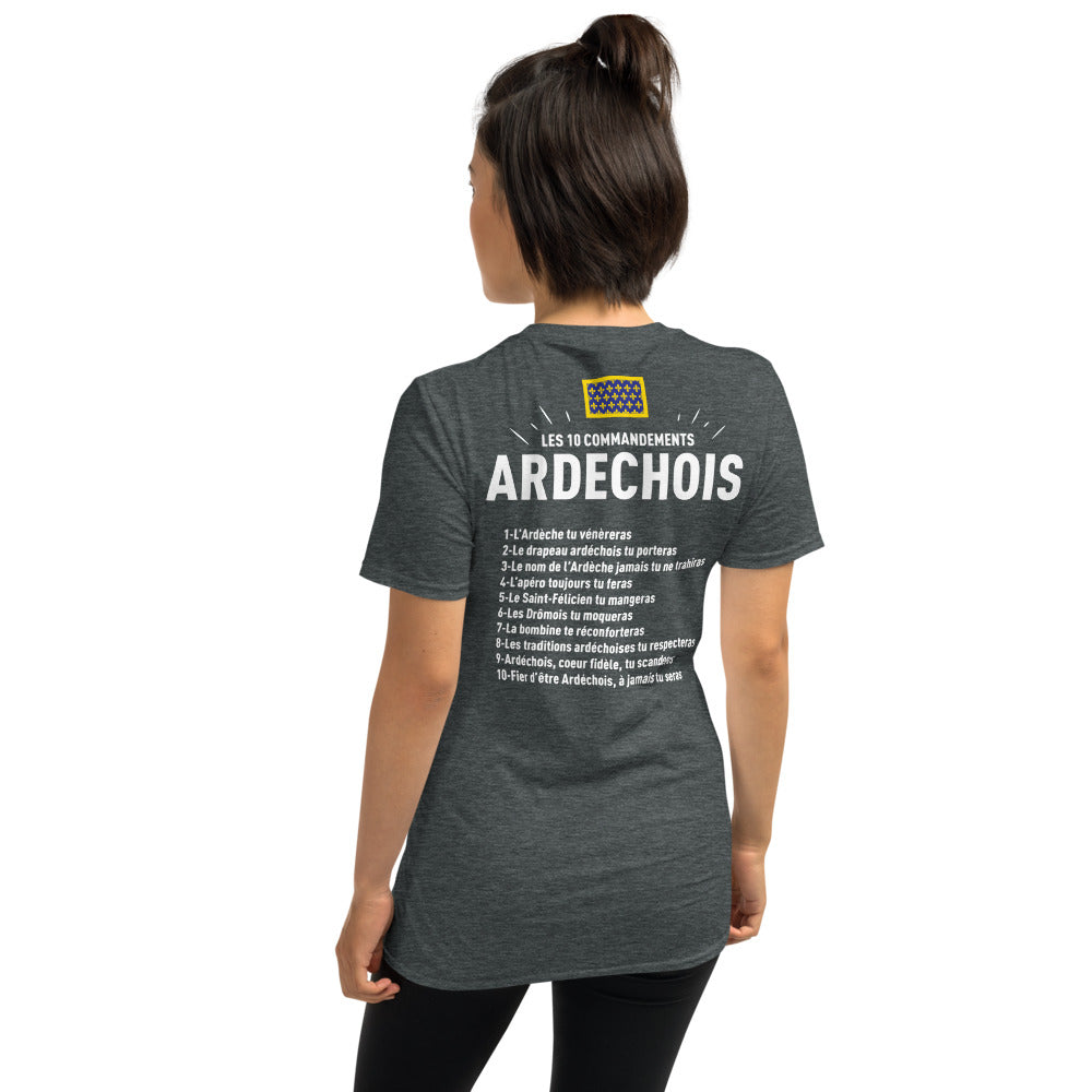 Ardéchois - 10 commandements - T-shirt Standard v - Ici & Là - T-shirts & Souvenirs de chez toi