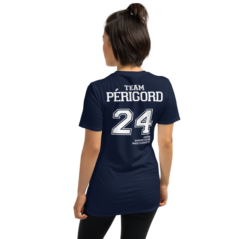 T-shirt Périgord gris foncé chiné - Fierté locale avec humour
