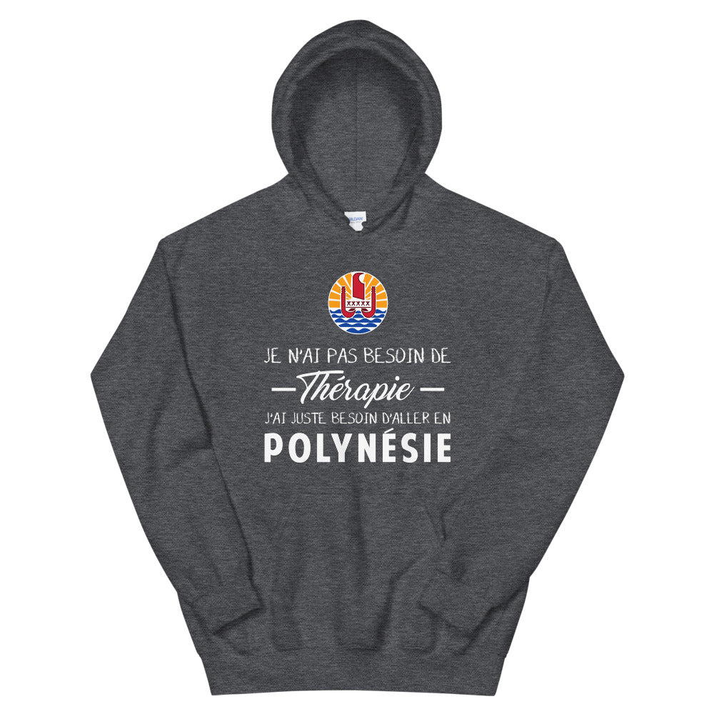 Sweatshirt Polynésie gris foncé - Pas besoin de thérapie