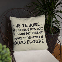 Thumbnail for Tire toi en Guadeloupe - Coussin décoratif et humoristique sur la Guadeloupe - Ici & Là - T-shirts & Souvenirs de chez toi