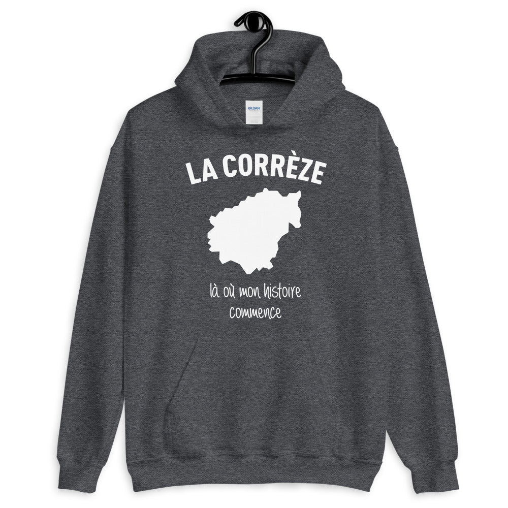Sweatshirt Corrèze gris foncé - La chaleur de mes origines